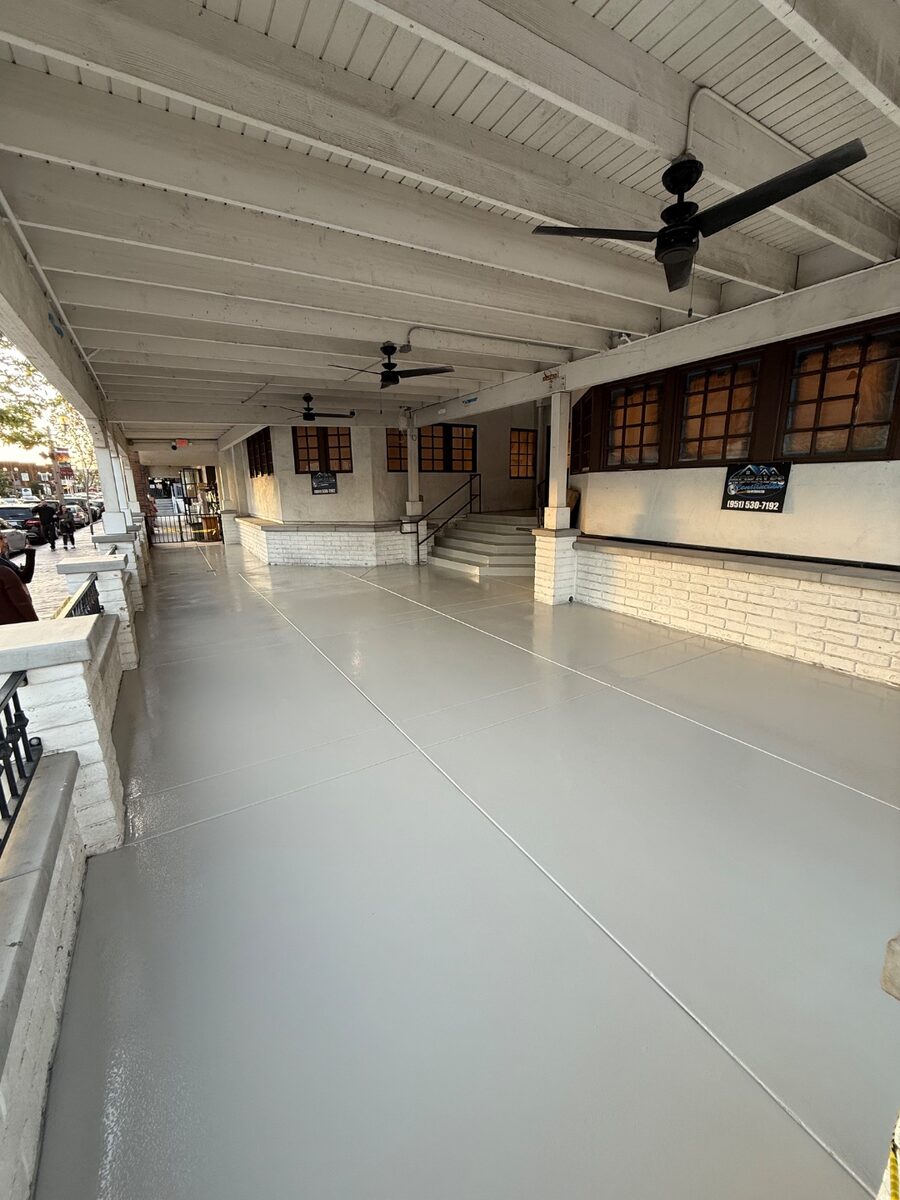 Pool deck style flake coating example